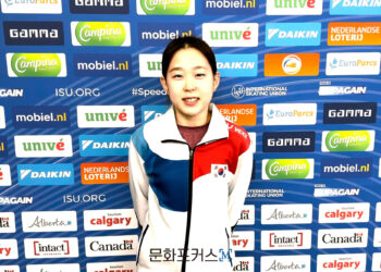 22/23 ISU 스피드스케이팅 월드컵 3차 대회 여자 500m 종목 김민선 금메달 획득