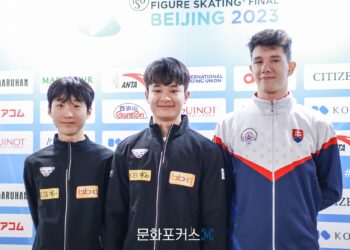 [현장스케치] 김현겸-임주헌-아담 하가라, 남자 주니어 쇼트 프로그램 상위 3위