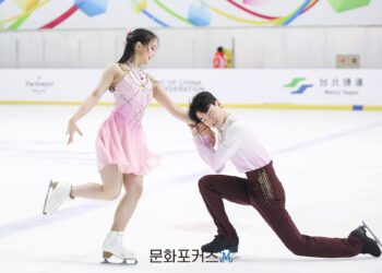 [현장스케치] 김지니-이나무, 2024 ISU 피겨스케이팅 주니어 세계선수권대회 프리 댄스 연습