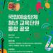 국립극장, 청년예술가 대상 교육 단원 모집