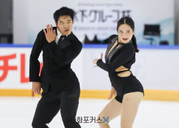 [현장스케치] 임해나-권예, 2025 ISU 피겨 스케이팅 챌린저 시리즈 키노시타 그룹 컵 리듬 댄스 연습