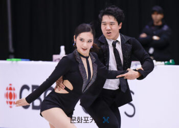 [현장스케치] 임해나-권예, 2025 ISU 피겨 스케이팅 그랑프리 시리즈 스케이트 캐나다 리듬 댄스 연습