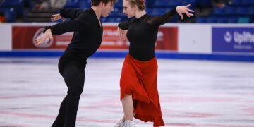 [현장스케치] 임해나-권예, 2025 ISU 피겨 스케이팅 그랑프리 시리즈 스케이트 캐나다 프리 댄스 연습