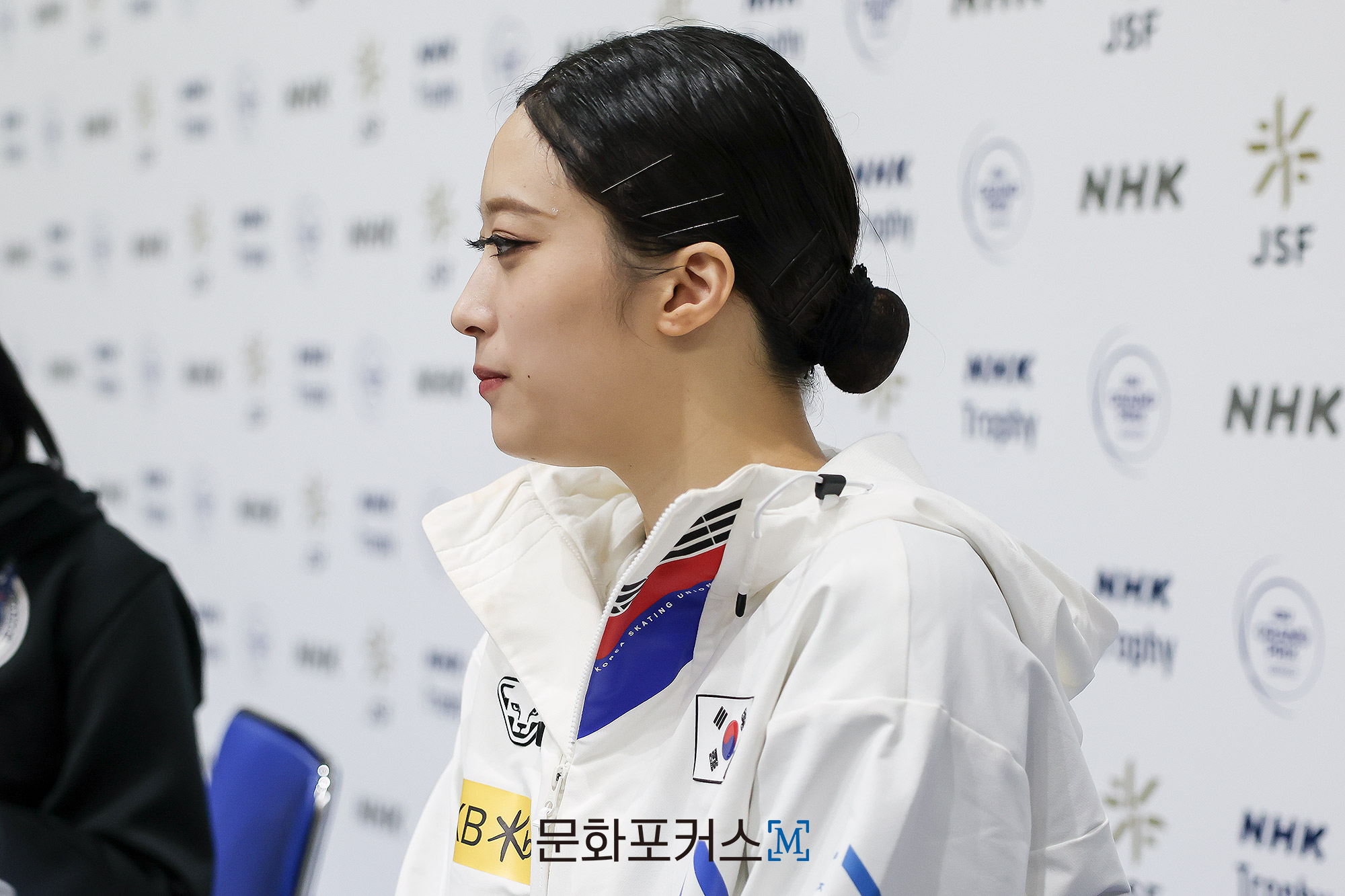 2025 NHK Trophy 프레스컨퍼런스에 참석한 피겨스케이팅 선수 유영 | 사진 = 김현진 기자