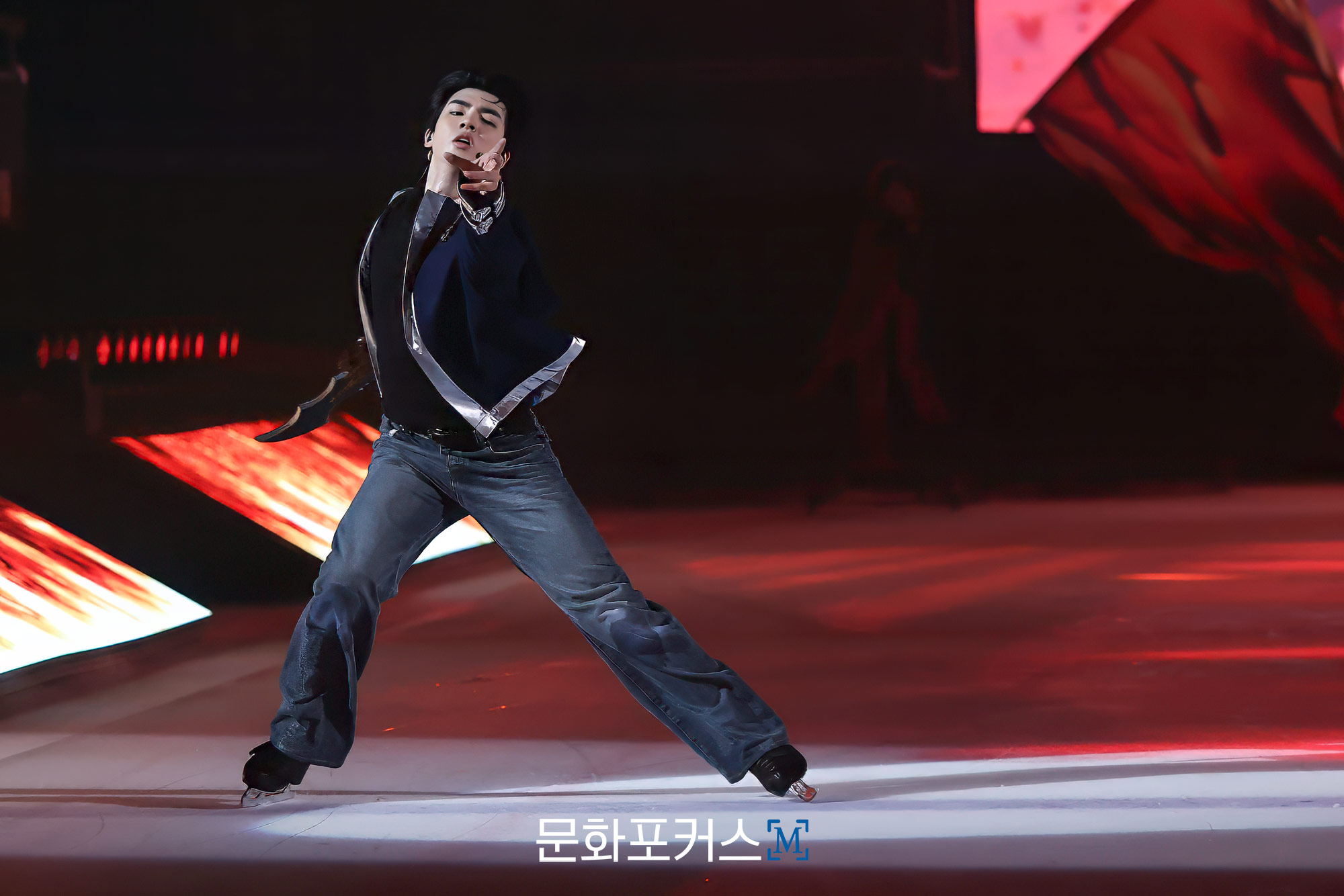 '성진우' 역의 '차준환'이 '나 혼자만 레벨업 on ICE'에 출연해 연기를 선보이고 있다. | 사진 = 김현진 기자